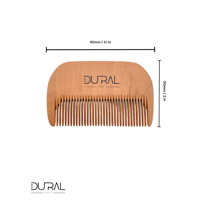 Dural Pear wood hand made beard comb