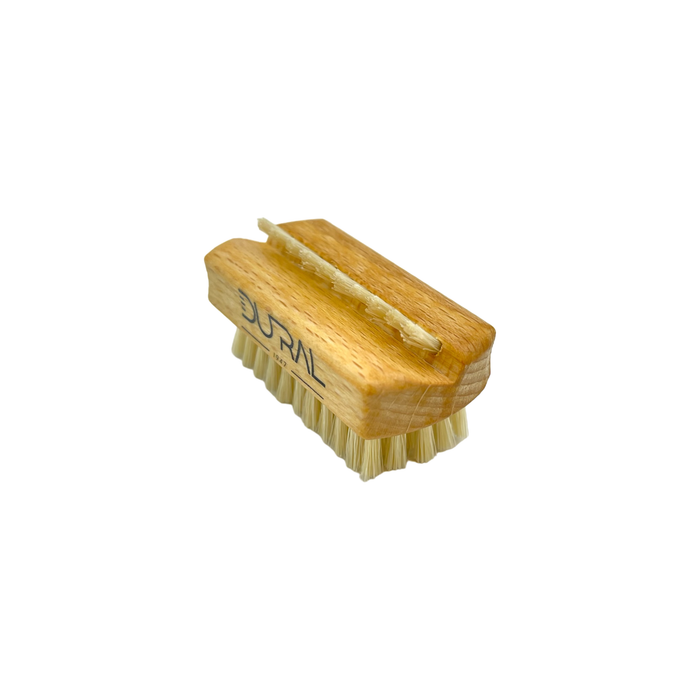 Dural Beech wood travel size hand brush with natural bristles - 1/5 rows