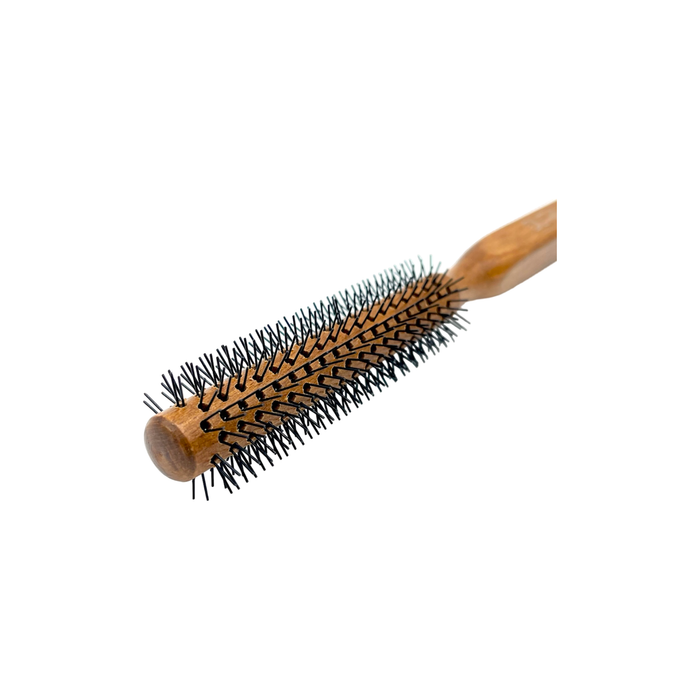 Dural Beech wood round-styler hair brush with nylon pins - 12 rows