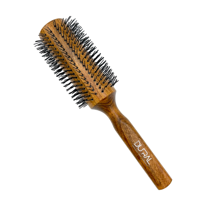 Dural Beech wood round-styler hair brush with nylon pins - 16 rows