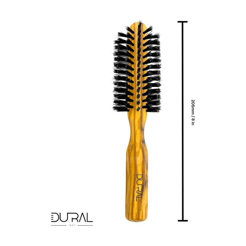 Dural Dural Olive wood half-round hair brush with boar bristles - 7 rows Hair Brush