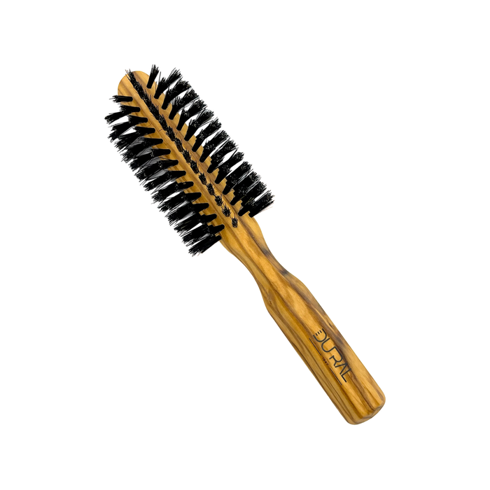 Dural Olive wood half-round hair brush with boar bristles - 7 rows