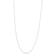 Bids.com .925 Sterling Silver 0.7mm Slim and Dainty Unisex 18" Inch Ball Bead Chain Necklace Necklaces