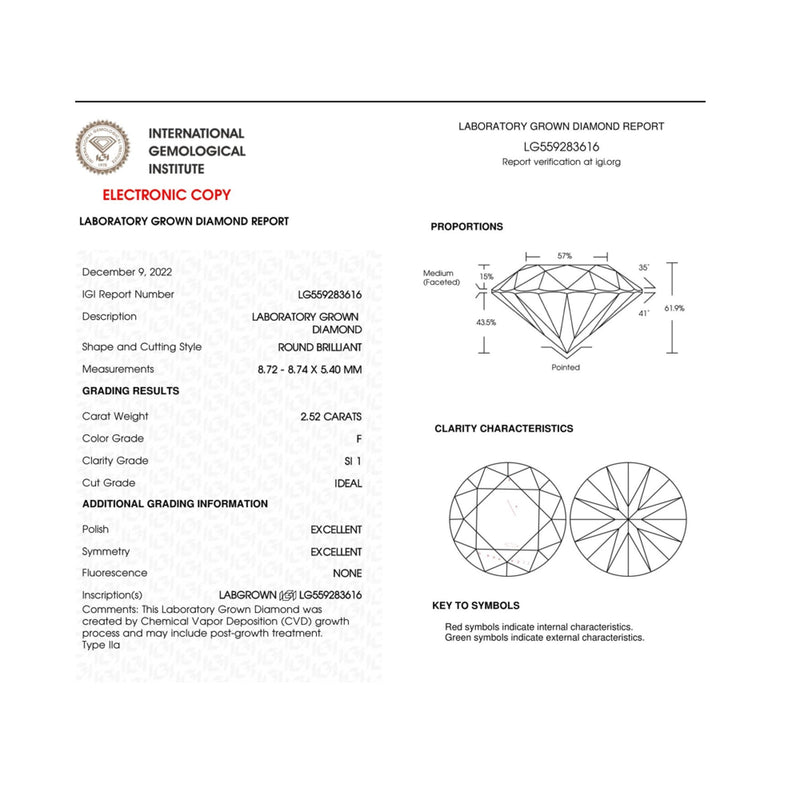 Bids.com IGI Certified 14K White Gold 5.00 Cttw Round Brilliant-Cut Lab Grown Diamond Classic 4-Prong Stud Earrings with Screw Backs (F-G Color, SI1 Clarity) Earrings
