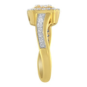 Bids.com 10KT Yellow Gold Diamond Cocktail Ring (5/8 cttw, H-I Color, SI2-I1 Clarity) Rings