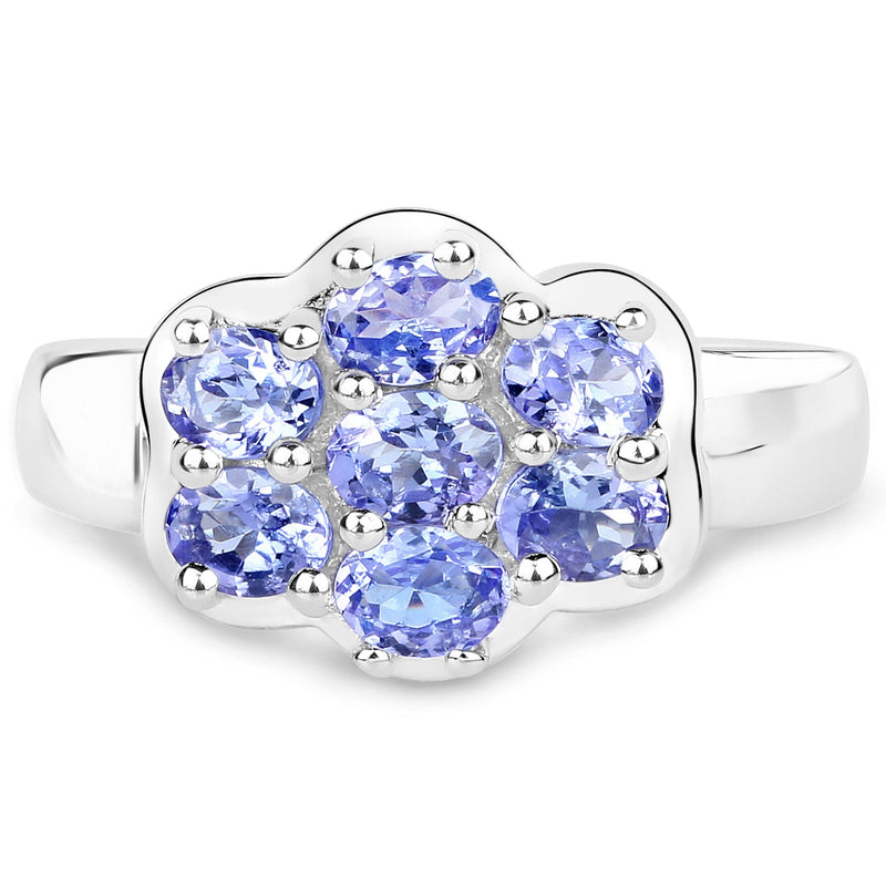 Bids.com 1.19 Carat Genuine Tanzanite .925 Sterling Silver Ring Rings