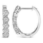 Bids.com 14K Gold 1/2 Cttw Diamond Earring Zig-Zagging Geometric Hoop Earrings (G-H Color, SI1-SI2) Earrings