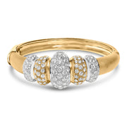 Bids.com 18K Gold 6.00 Cttw Diamond Graduating Dome Bangle Bracelet (G-H Color, VS2-SI1 Clarity) Bracelets
