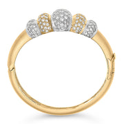 Bids.com 18K Gold 6.00 Cttw Diamond Graduating Dome Bangle Bracelet (G-H Color, VS2-SI1 Clarity) Bracelets