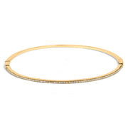 Bids.com 14K Yellow Gold 1/3 Cttw Diamond Half Eternity Bangle Bracelet (I-J Color, I2-I3 Clarity) - 7.75" Inches Bracelets