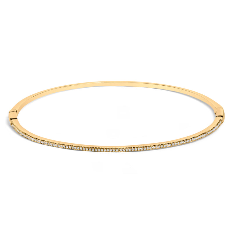 Bids.com 14K Yellow Gold 1/3 Cttw Diamond Half Eternity Bangle Bracelet (I-J Color, I2-I3 Clarity) - 7.75" Inches Bracelets