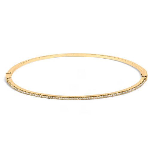 Bids.com 14K Yellow Gold 1/3 Cttw Diamond Half Eternity Bangle Bracelet (I-J Color, I2-I3 Clarity) - 7.75" Inches Bracelets
