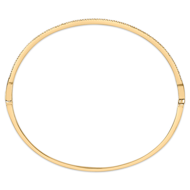 Bids.com 14K Yellow Gold 1/3 Cttw Diamond Half Eternity Bangle Bracelet (I-J Color, I2-I3 Clarity) - 7.75" Inches Bracelets