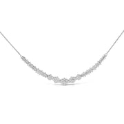Bids.com 14K White Gold 2.00 Cttw Diamond Composite Cluster Bar Necklace (H-I Color, I2-I3 Clarity) - 18" Inches Necklaces