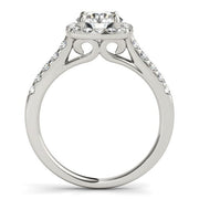 Bids.com Square Shape Halo Diamond Engagement Ring in 14k White Gold (1 1/2 cttw) Rings