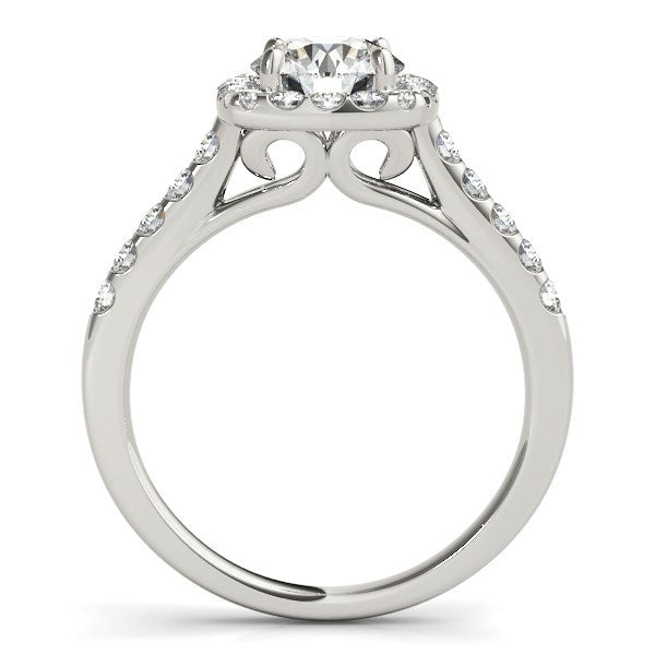 Bids.com Square Shape Halo Diamond Engagement Ring in 14k White Gold (1 1/2 cttw) Rings