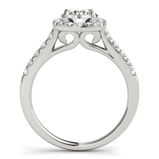 Bids.com Square Shape Halo Diamond Engagement Ring in 14k White Gold (1 1/2 cttw) Rings