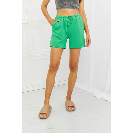 Blumin Apparel Too Good Ribbed Shorts in Green