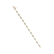 Bids.com 10K Yellow Gold Plated .925 Sterling Silver 1.0 Cttw Miracle Set Diamond Bezel Style Station Link Bracelet (H-I Color, I3 Clarity) - Size 7" Bracelets