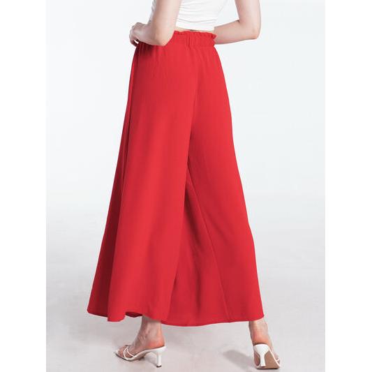 Tied Slit Wide Leg Pants