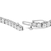 Bids.com 10K White Gold 1/2 Cttw Real Diamond Illusion-Set Miracle Plate Tennis Bracelet (I-J Color, SI2-I1 Clarity) - Size 7.5" Bracelets
