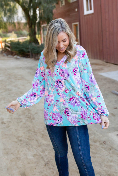 Pop of Neon Long Sleeve Top