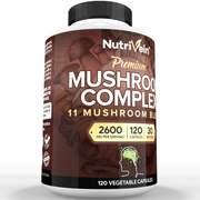 Nutrivein Nutrivein Premium Mushroom Supplement 2600 mg- Bottle 120 Capsules TV-N19P-4QLS