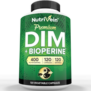 Nutrivein DIM Supplement 400mg Diindolylmethane Plus Bioperine - 120 Capsules 02-WL4T-HRHE