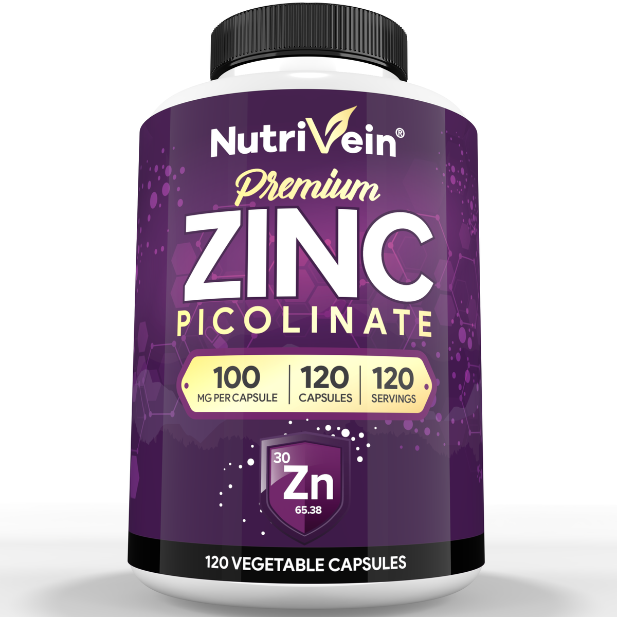 Nutrivein Premium Zinc Picolinate 100mg - 120 Capsules — Pasteur Pharmacy