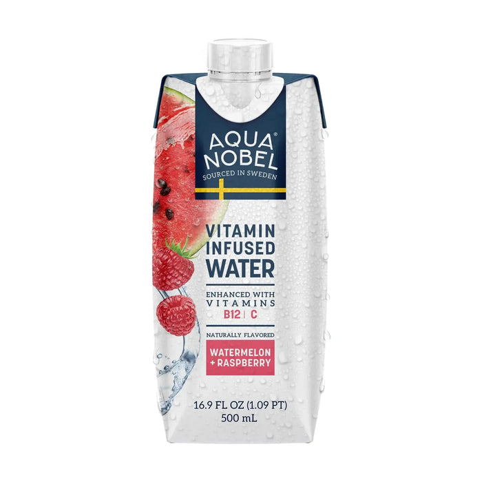 Aqua Nobel - Water Vitamin Infused Wtrmln Rs (Pack of 12-16.9 Fl Oz)