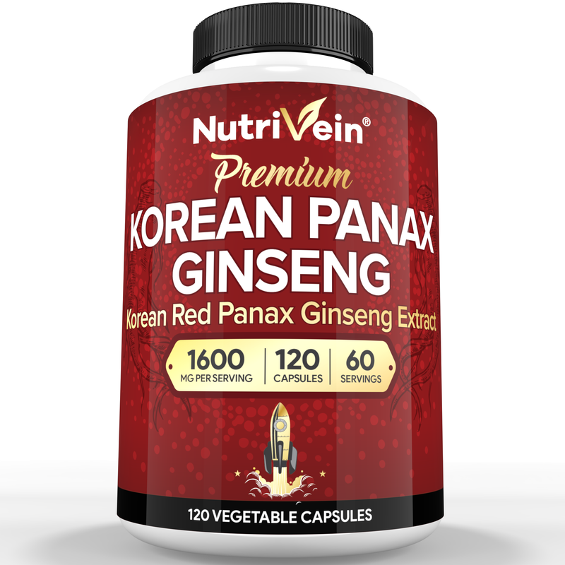Nutrivein Korean Red Panax Ginseng - 120 Capsules FA-51VI-YB0U