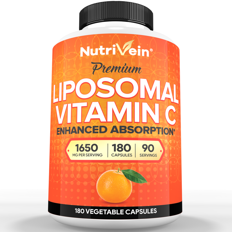 Nutrivein Liposomal Vitamin C - 180 Capsules YH-8TP4-QGO3