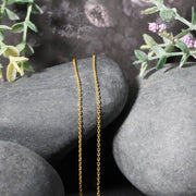 Bids.com 14k Yellow Gold Forsantina Lite Cable Link Chain 1.5mm Necklaces