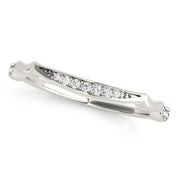 Bids.com 14k White Gold Unique Graduated Style Diamond Wedding Band (1/10 cttw) Rings