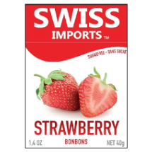 Swiss Imports Swiss Imports Strawberry Sugar Free Bonbons Hard Candy Drops 1.4 Oz Candy