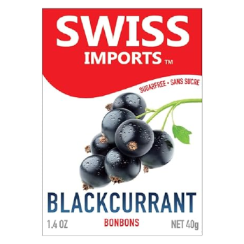 Swiss Imports Swiss Imports Blackcurrant Sugar Free Bonbons Hard Candy Drops 1.4 Oz Candy