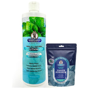 Garner's Garden Natural Mouthwash and Tooth Powder | H2O2 | Antibacterial Fluoride-Free Mouthwash