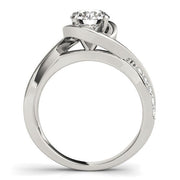 Bids.com 14k White Gold Split Band Round Bypass Diamond Engagement Ring (1 1/8 cttw) Rings