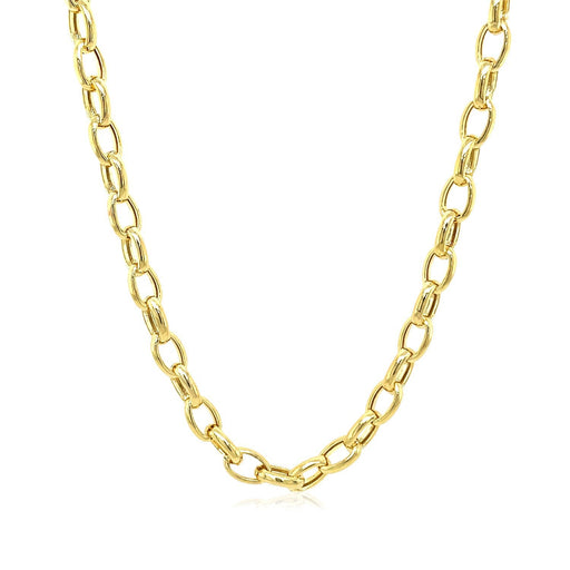 Bids.com 4.6mm 14k Yellow Gold Oval Rolo Chain Necklaces