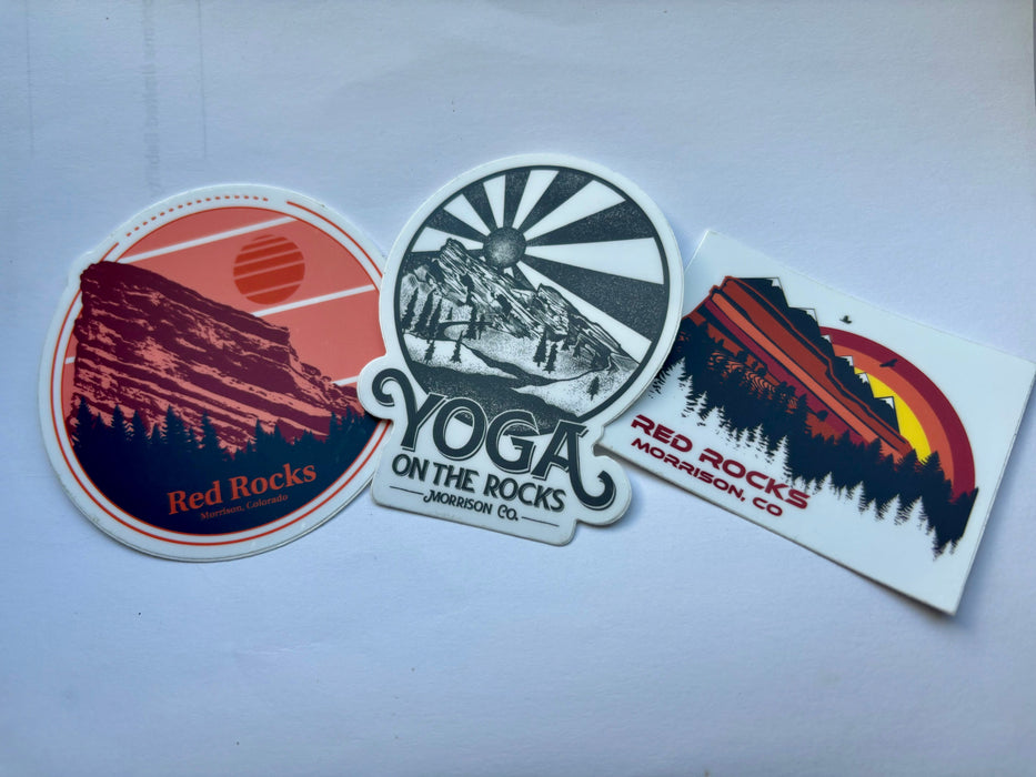 Rainbow Red Rocks Sticker