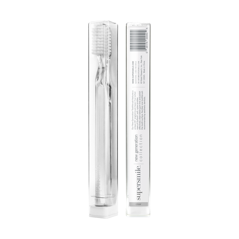 supersmile Supersmile Toothbrush 45 Degree Ergonomic Clear Toothbrush