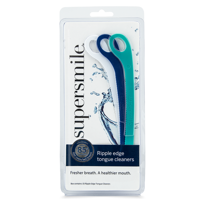 Supersmile Rippled Edge Tongue Cleaner, 3 Pack - 5 Oz