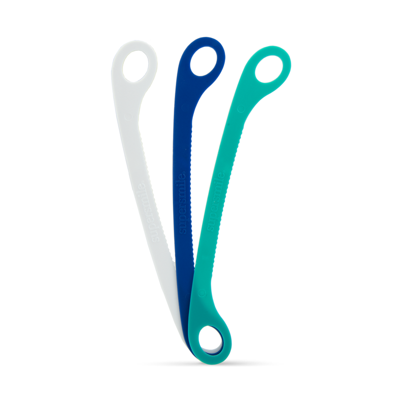 supersmile Supersmile Rippled Edge Tongue Cleaner, 3 Pack - 5 Oz