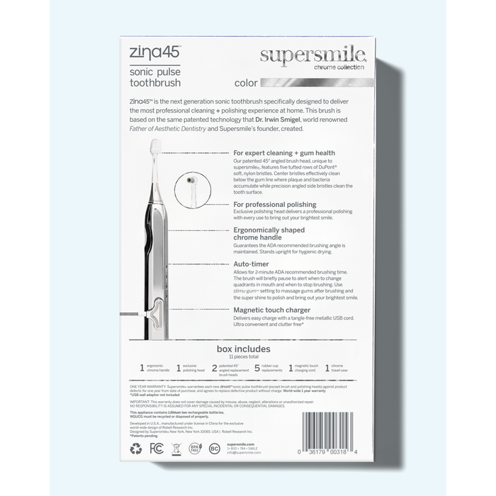 Supersmile Zina45™ Sonic Toothbrush