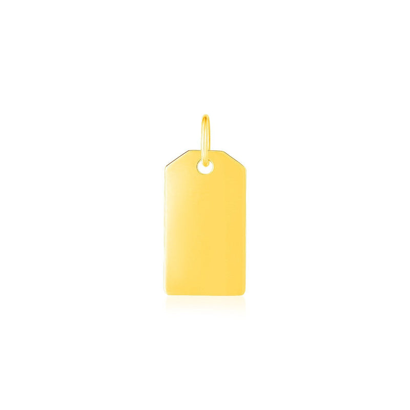 Bids.com 14K Yellow Gold Tag Pendant Pendants