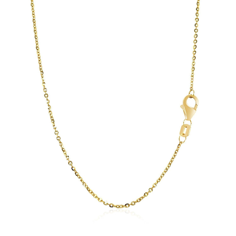 Bids.com 14k Yellow Gold Chain Necklace with a Shiny Flat Bar Necklaces