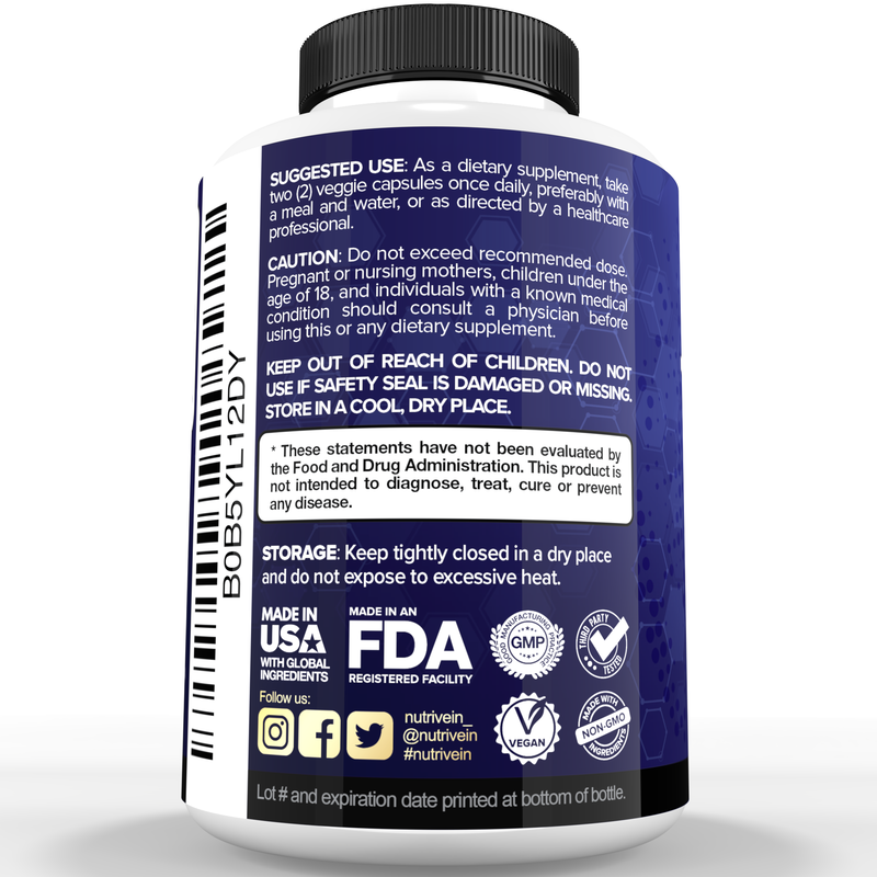 Nutrivein TUDCA Liver Support Supplement - 60 Capsules