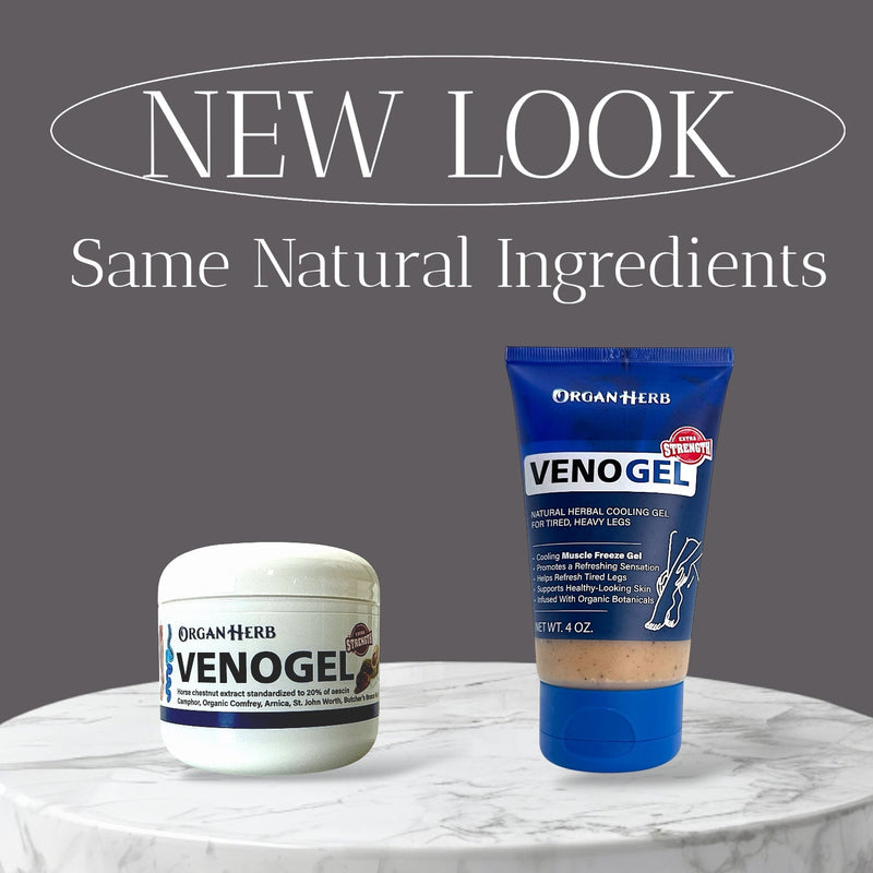 OrganHerb OrganHerb VenoGel Extra Strength 4 oz – Horse Chestnut Gel with Herbal Cooling Relief Lotions