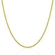 Bids.com 14k Yellow Gold Solid Rope Chain 1.25mm Necklaces