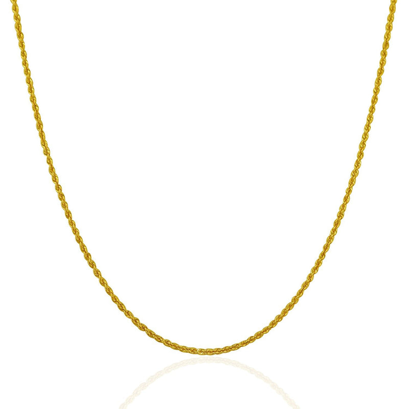 Bids.com 14k Yellow Gold Solid Rope Chain 1.25mm Necklaces